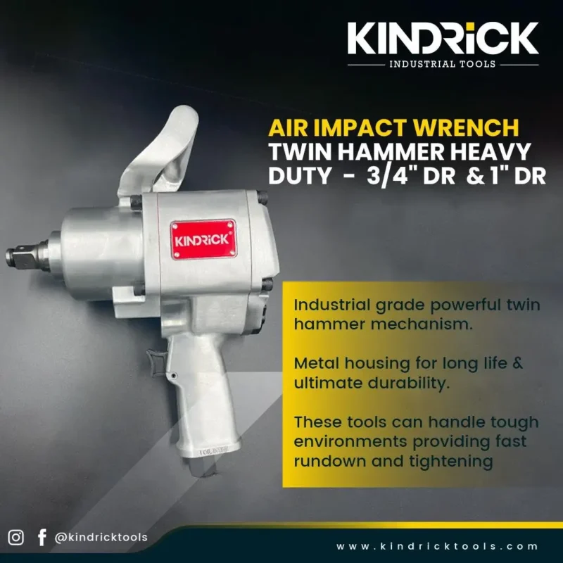 Air Impact Wrench Twin Hammer Heavy Duty – 3/4″ Dr & 1″ Dr