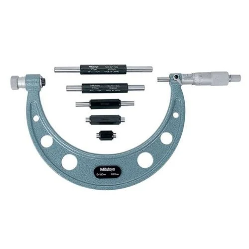 Mitutoyo 104 & 340 series Micrometer with Interchangeable Anvils