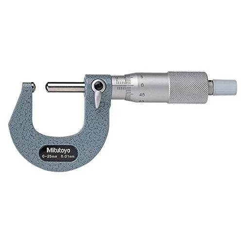Mitutoyo Outside Mechanical Micrometer w/Ratchet Stop 0-25mm