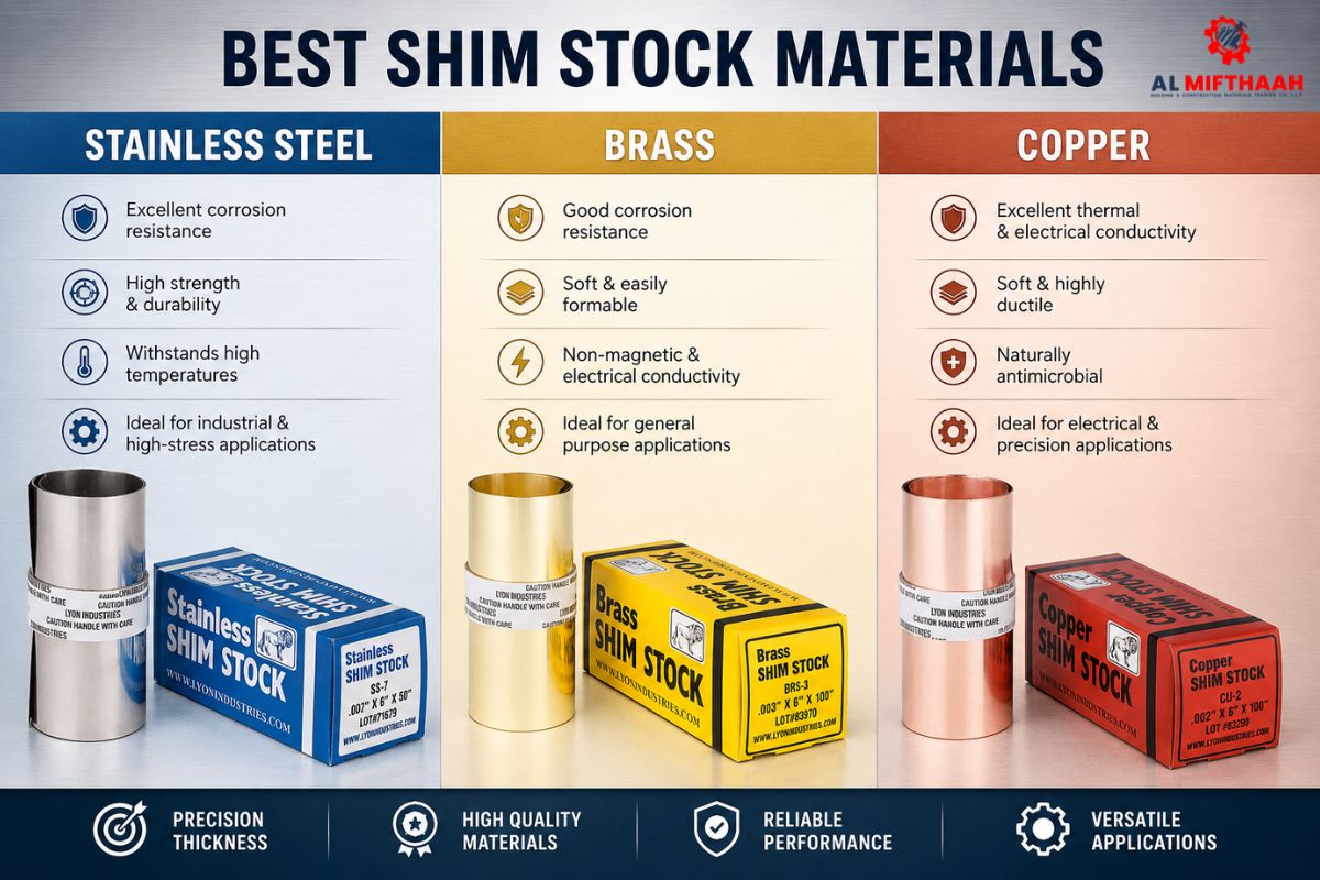 Best Shim Stock Materials: Stainless Steel vs Brass vs Copper