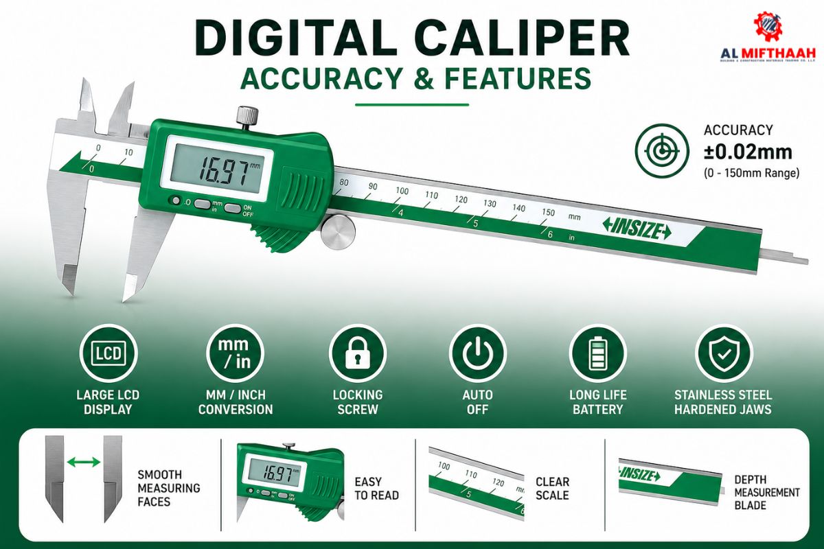 INSIZE digital caliper accuracy and features explained