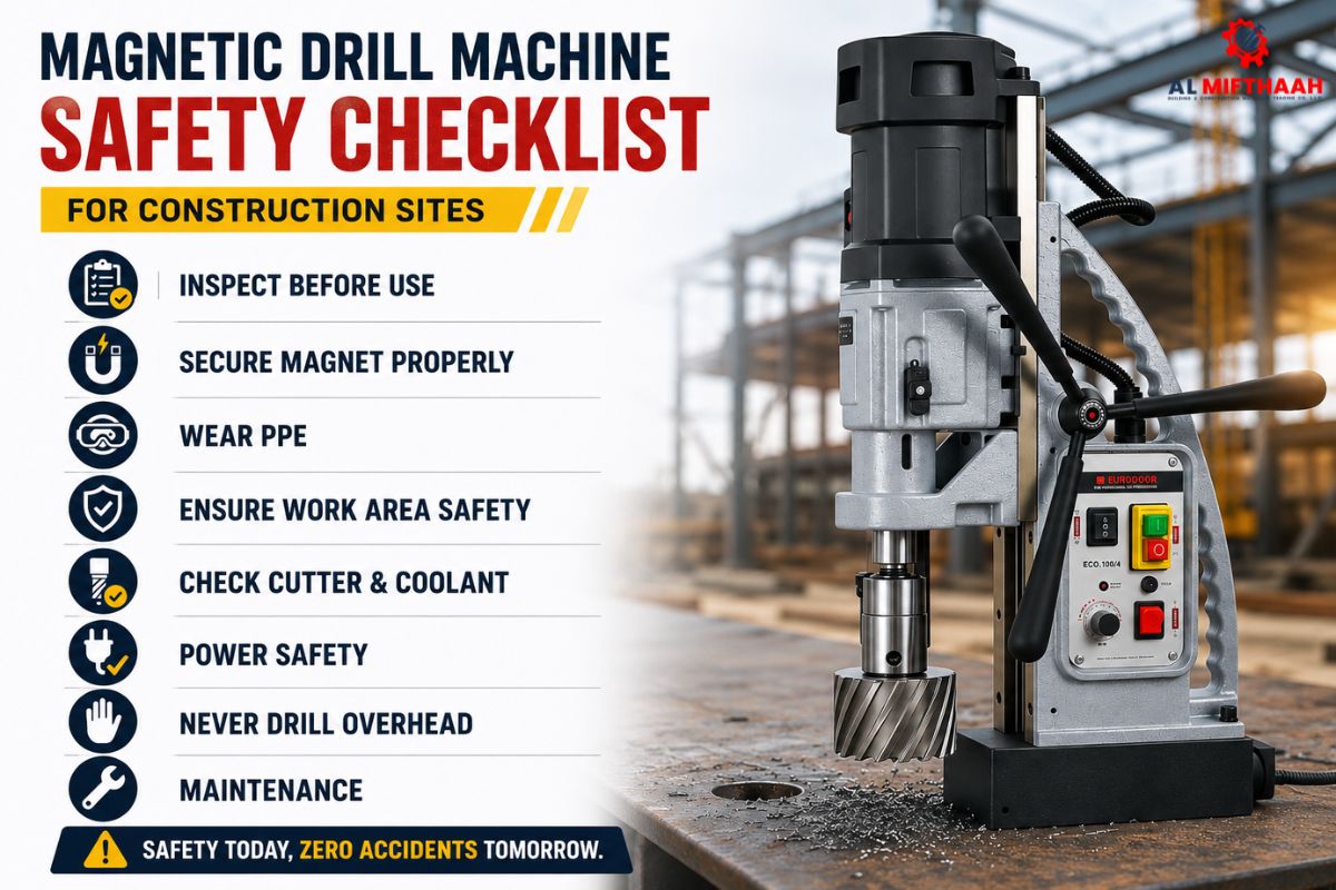 Magnetic Drill Machine Safety Checklist for Construction Sites