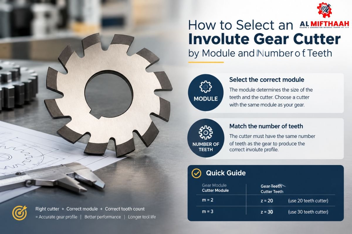How to Select an Involute Gear Cutter by Module and Number of Teeth